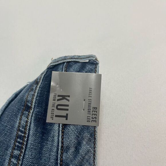 NWT Kut From The Kloth Destroyed Reese Ankle Straight Leg Denim Jeans Size 2 New - Picture 8 of 10